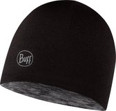 BUFF® LW Merino Wool Reversible Hat BLACK-GRAPHITE MULTISTRIPES - Muts - Kids