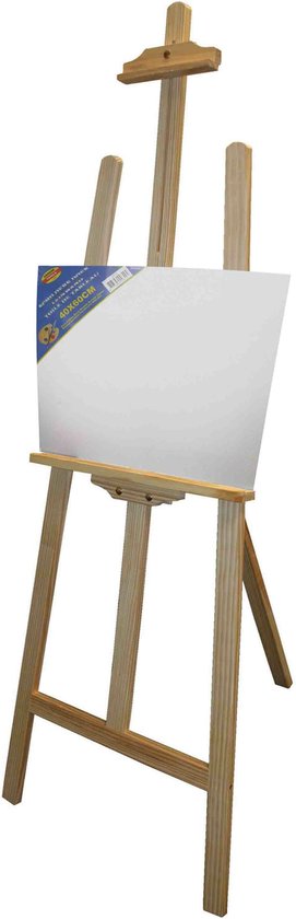 Benson houten schildersezel 140 cm met canvas doek 40 x 60 cm | bol