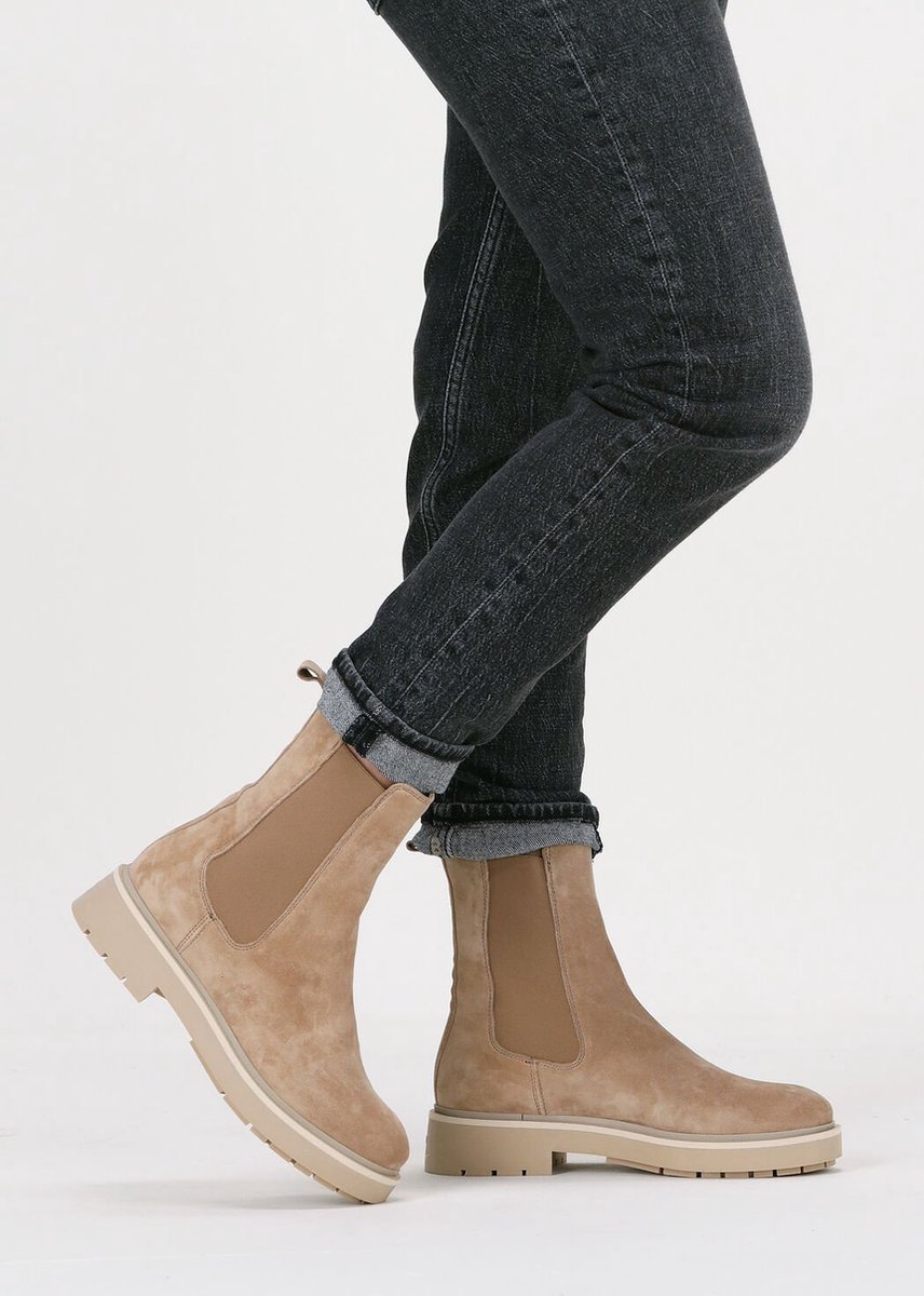 VIA VAI Alexis Zarah Chelsea boots dames - Enkellaarsjes dames - Beige -  Maat 41 | bol.com