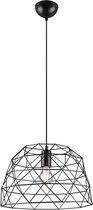 REALITY HAVAL - Hanglamp - Zwart mat - excl. 1x E27 - D: 38cm - Aanpasbare hoogte
