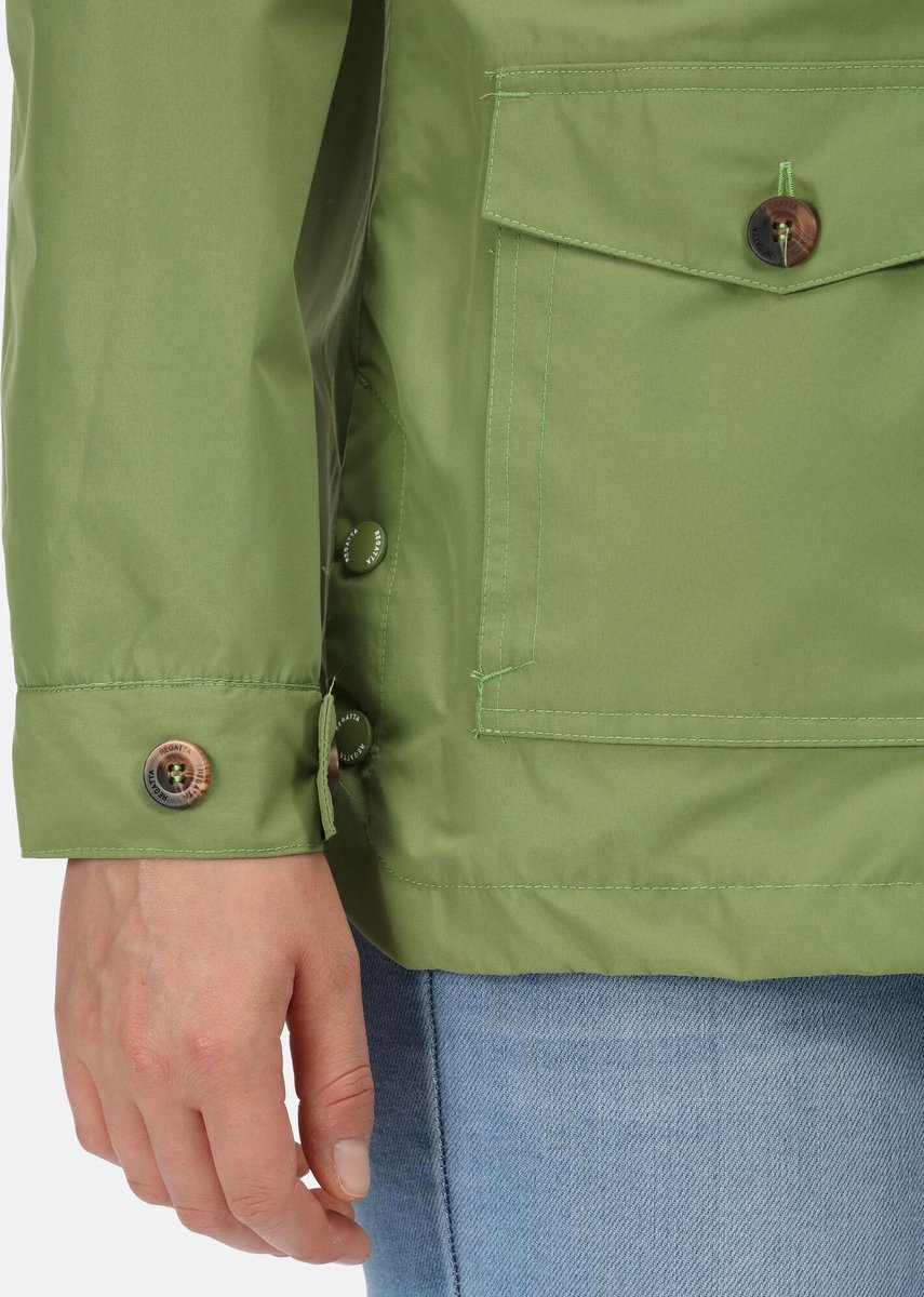 BATHRINS Regenjas voor dames, waterdicht, ademend, wandeljack, windbreaker, licht, outdoor jas, met mesh, gevoerd, fietsjack met capuchon, blauw, L