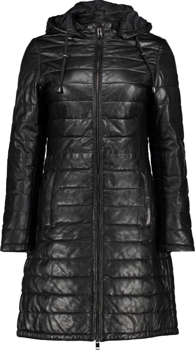 Donders Jas Leather Jacket 57441 Black 999 Dames Maat - 36