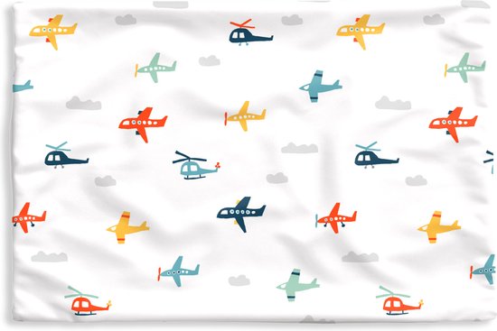 Coussin décoratif pour nouveau-nés et enfants en coton à motif avion