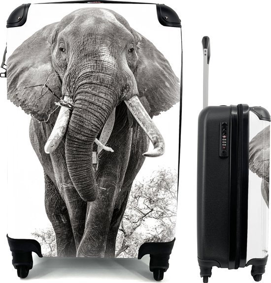 Koffer - Een Kind Dat Kok Is - Zwart Wit - Past Binnen 55x40x20 Cm En 55x35x25 Cm Handbagage Trolley Fotokoffer