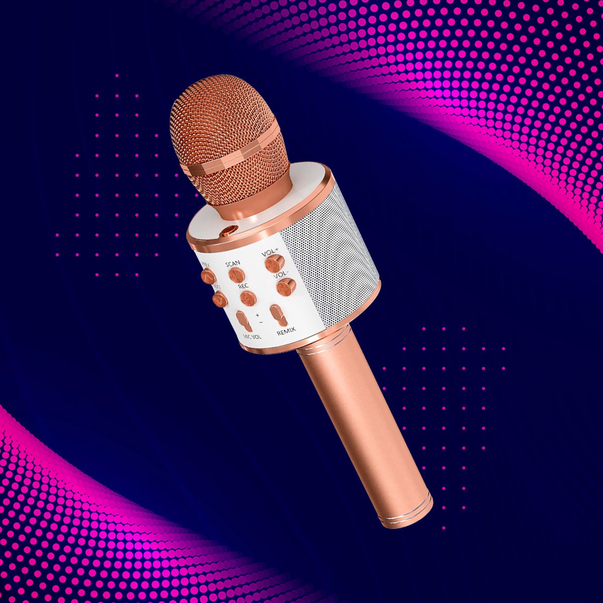 Generic Microphone karaoké Bluetooth Avec lumières LED - Rose à prix pas  cher