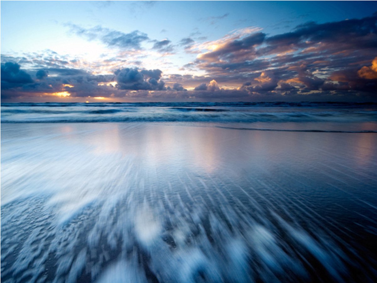 Fotobehang - blauwe, blauwe oceaan.