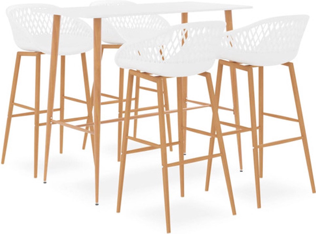 vidaXL - 5-delige - Barset - wit