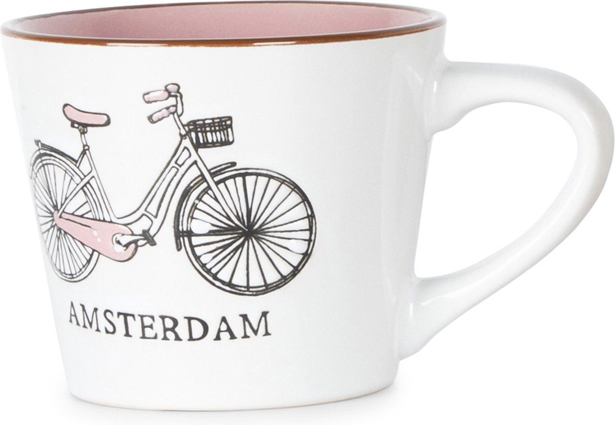 Memoriez Mok Fiets Amsterdam Roze - Set van 2
