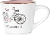 Memoriez Mok Fiets Amsterdam Roze - Set van 2