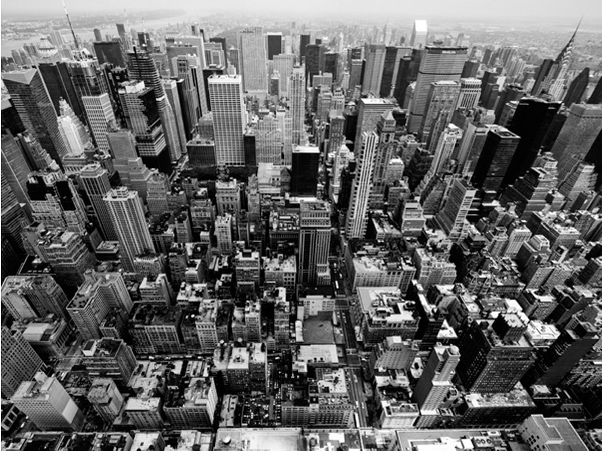 Fotobehang - USA, New York: zwart en wit.
