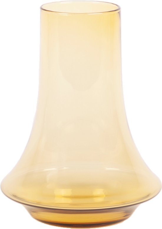 XLBoom Spinn Vaas Medium - Glas - Voor Binnen - Licht Amber - 20 × 20 × 25 cm