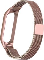 Bracelet milanais - convient pour Xiaomi Mi Band 5 et Mi Band 6 - or rose