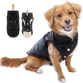 EASTLION Winter Hondenjas Hondenkleding Waterdicht met D-ring,Hondje Warme Jassen Puppy Kleding Hond Vest voor Klein Huisdier Honden Kat (Zwart,M)