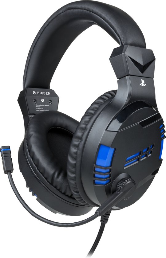 Bigben Stereo Gaming Headset V3 - PS5 & PS4 - Zwart/Blauw