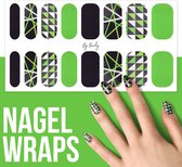 By Emily - Nagel wrap - Techno Vibes | 16 stickers | Nail wrap | Nail art | Trendy | Design | Nagellakvrij | Eenvoudig | Nagel wrap | Nagel stickers | Folie | Zelfklevend | Sjablonen