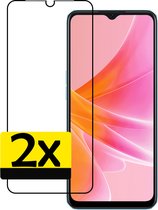 Screenprotector Geschikt voor OPPO A57 Screenprotector Glas Full Cover - Screenprotector Geschikt voor OPPO A57 Screenprotector Full Cover - 2 Stuks