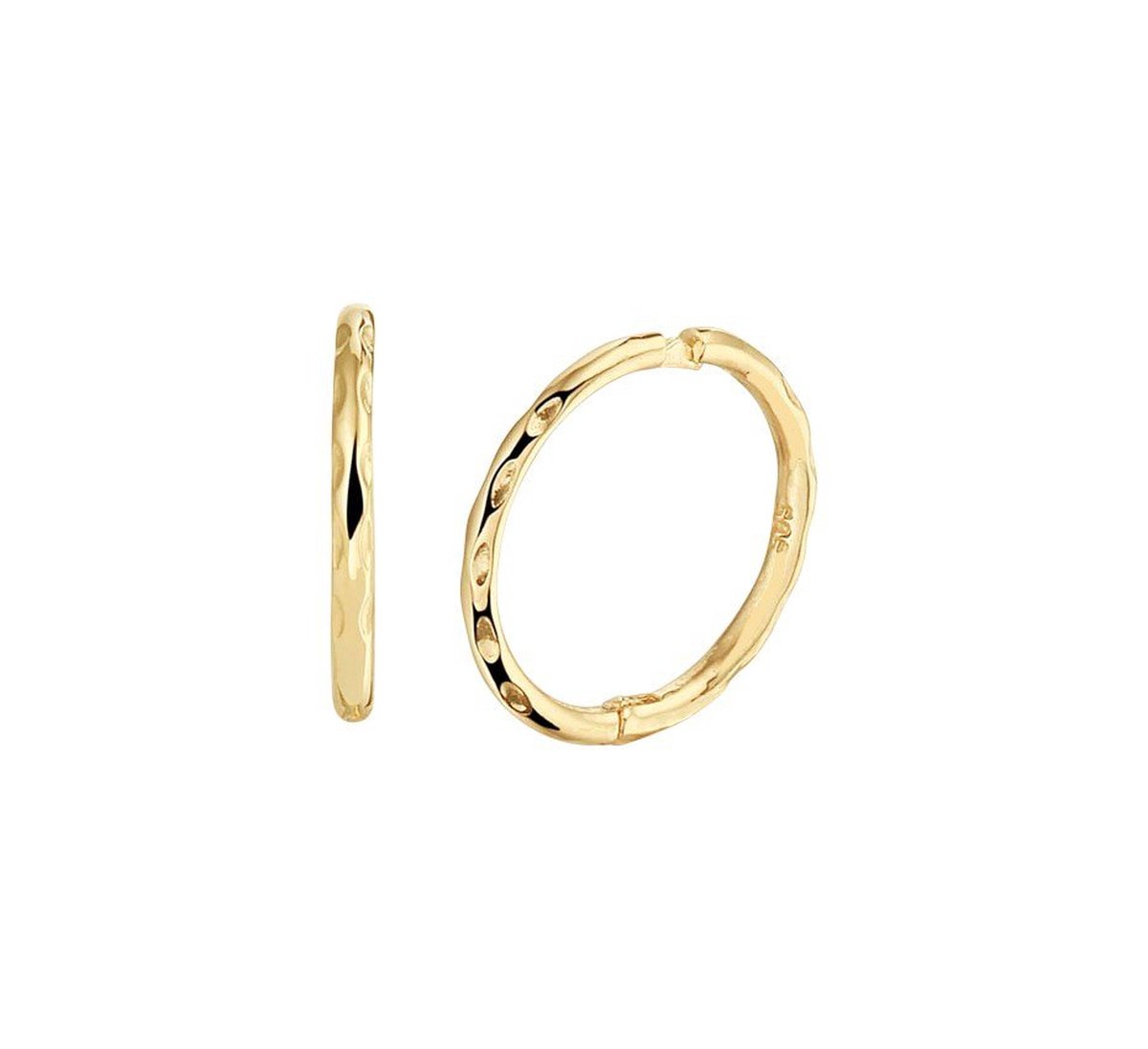 Geelgouden Klapoorringen gediamanteerd 4022980