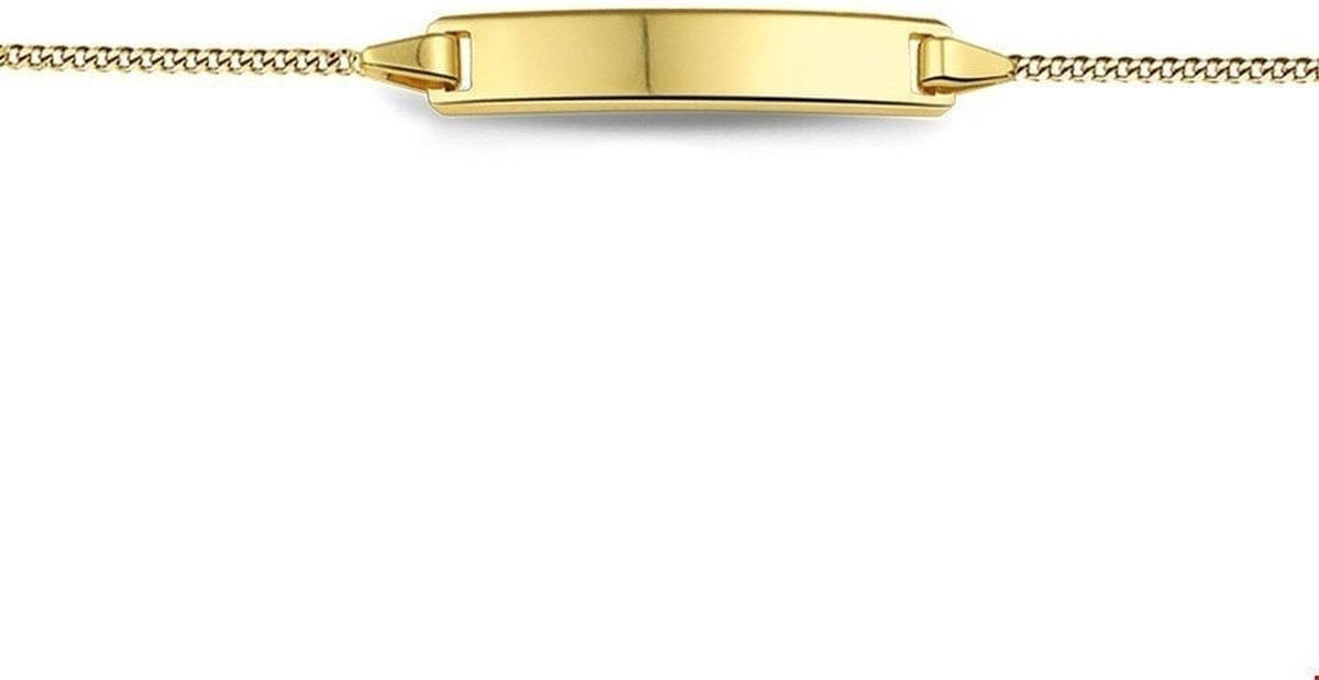 The Jewelry Collection - 9 Krt. Graveerarmband - Plaat 5,0 mm - 9 Krt.