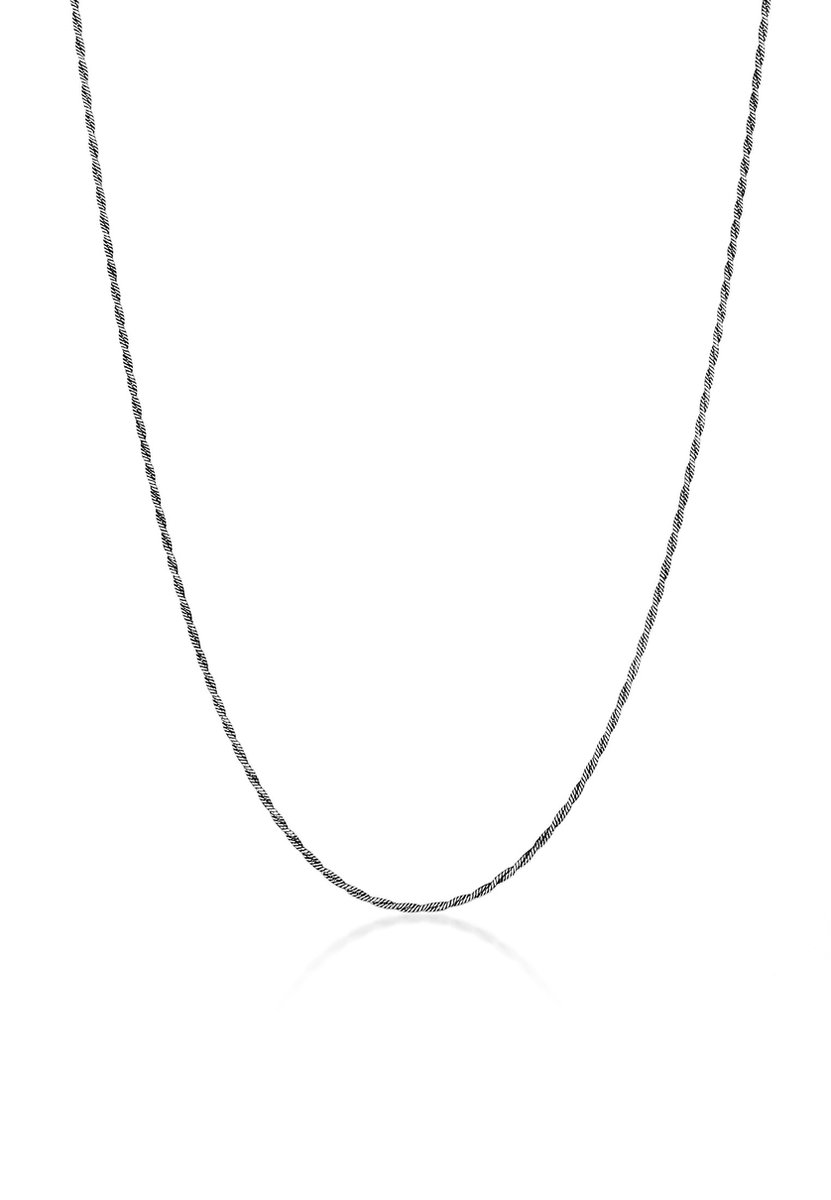 KUZZOI - Halsketting - Heren koord BasisTwisted in 925 sterling zilver - Heren