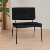 Bronx71® Velvet fauteuil Espen zwart