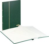 Lindner 1160 Postzegelalbum - GROEN - groot formaat 16 blz. witte bladen - Luxe - Postzegels - insteekalbum - insteek - stockboek