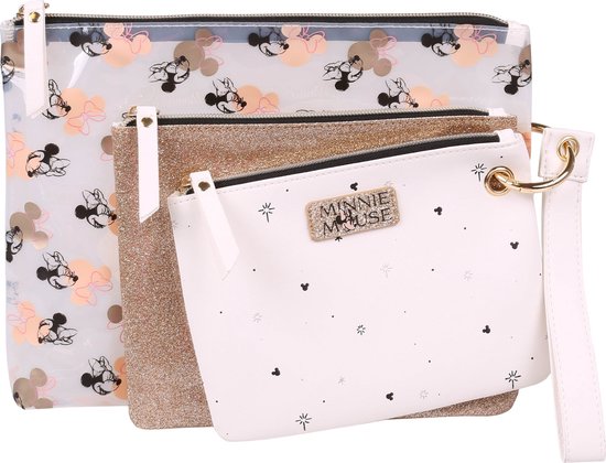 Minnie Disney Mouse - Set van 3 make-uptassen
