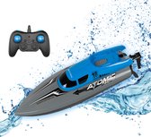 Silvergear – RC Afstand Bestuurbare Speedboot – 30 km/h – 150 m bereik – Kapseis proof – Speelgoed Boot Blauw