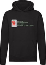 Sweat à capuche avec bouton marche/arrêt | pression | je rigole | drôle | Unisexe | Pull | Sweat | Capuche | Noir