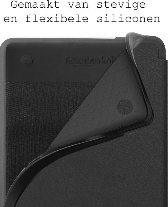 Hoes Geschikt voor Kobo Clara 2E Hoesje Bookcase Cover Hoes - Hoesje Geschikt voor Kobo Clara 2E Hoes Cover Case - Zwart van MMOBIEL — afbeelding 3