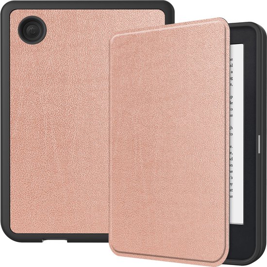 Hoesje Geschikt voor Kobo Clara 2E Hoes Bescherm Hoesje Case Sleep Cover - Hoes Geschikt voor Kobo Clara 2E Hoesje - Rosé Goud van Hoesje  — afbeelding 3