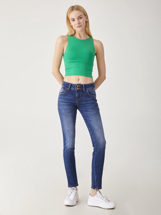 Jeans Molly M De LTB Para Mujer - Corte Ajustado, Color Negro, 5 Bolsillos - Ideal Para El Día A Día