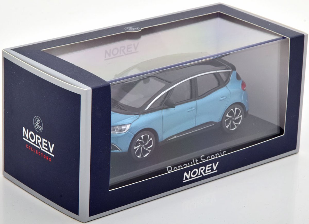 RENAULT Scénic 4 De 2016 Bleu Céleste Avec Toit Noir Voiture De Collection Norev 1 43