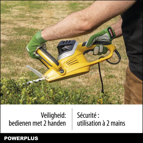 Powerplus POWXG2007 Elektrische heggenschaar - 550W - Snoeien en knippen - Zwaardlengte 525mm - Mesafstand 16mm - Haagschaar voor tuinonderhoud van Powerplus — afbeelding 3