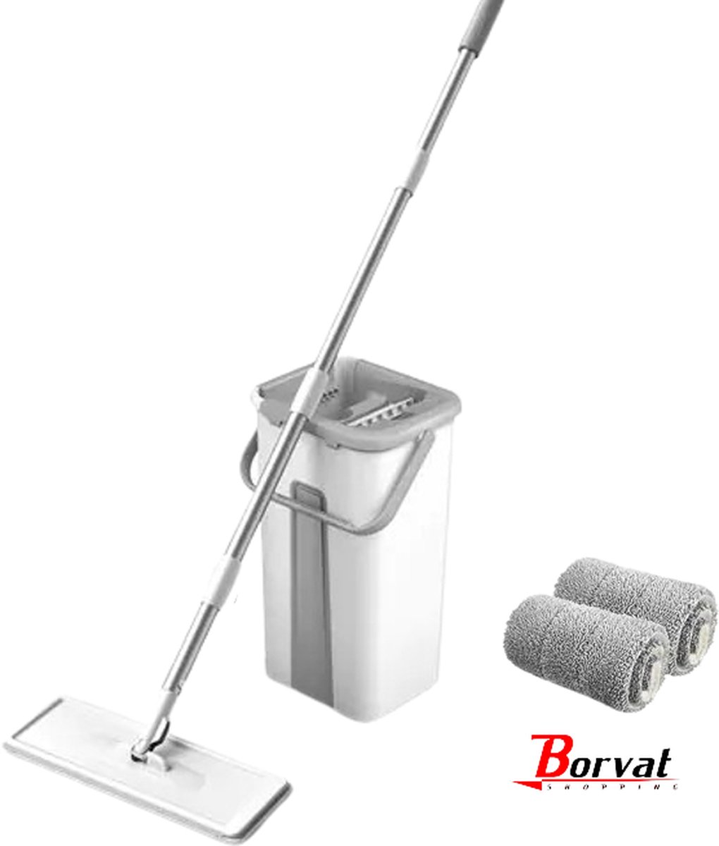 Borvat® | Vadrouille à Clean automatique | Balai à franges | Système de  nettoyage 2 en... | bol