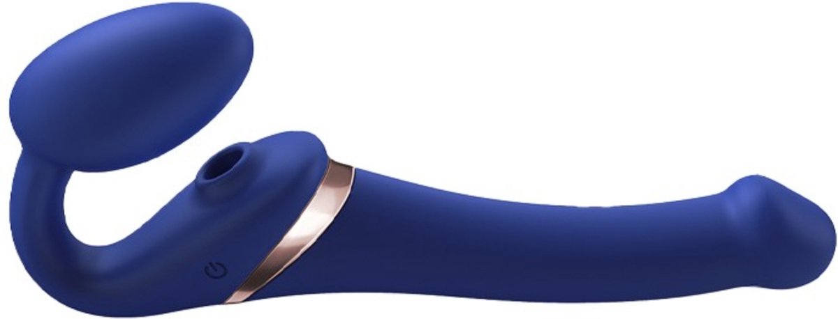 Goedkoopste Strap-On-Me - Strapless Strap-on Vibrator Met Luchtdruk Stimulatie - Paars - Maat S