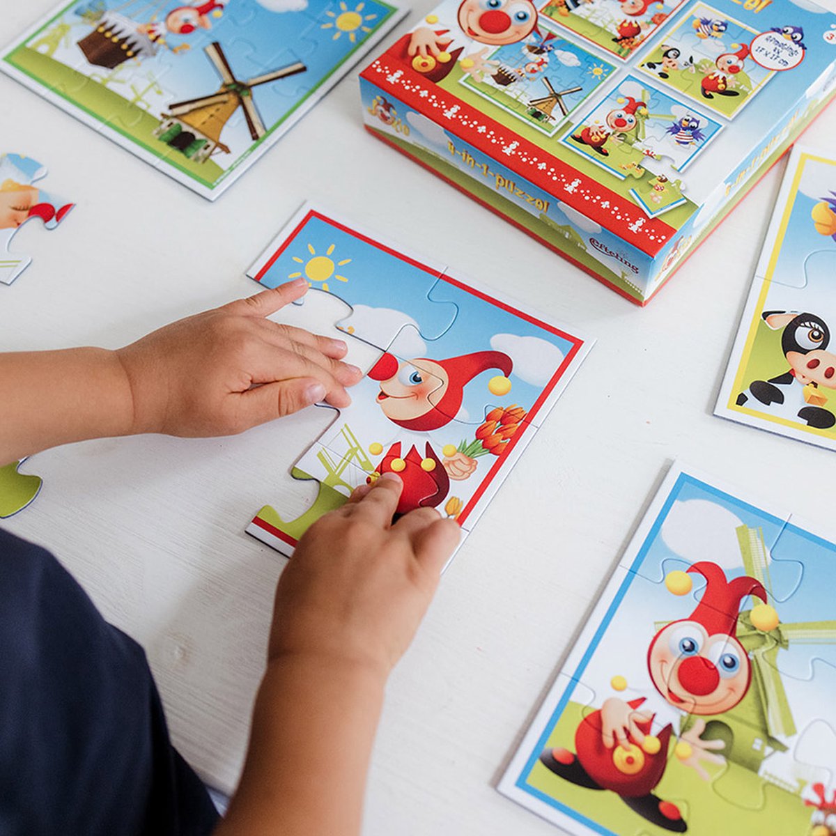 Jokie Efteling puzzel 4 in 1 educatief peuter speelgoed - kinderpuzzel 4x6x9x16 stukjes leren puzzelen, 3 jaar en ouder - Bambolino Toys — afbeelding 6