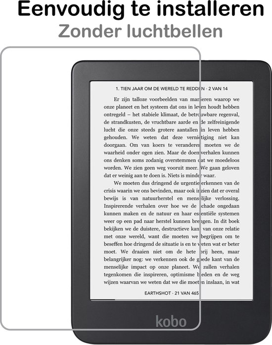 Screenprotector Geschikt voor Kobo Clara 2E Screenprotector Gehard Glas Tempered Glass - Screenprotector Geschikt voor Kobo Clara 2E Screenprotector - 2 PACK van OMNI. — afbeelding 3