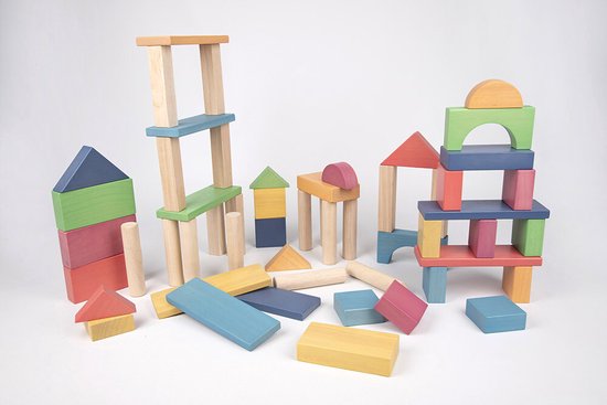 Regenboog Houten Jumbo Blokken Set - Pk54 - Bouwblokken van Melissa & Doug — afbeelding 4