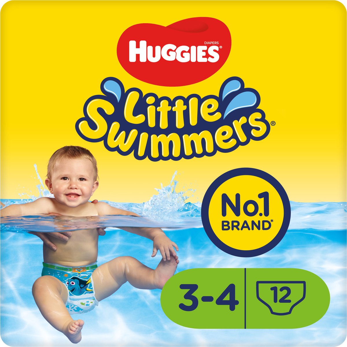 Goedkoopste Huggies Little Swimmers - zwemluiers - maat 3/4 - (7 tot 15 kg) - voordeelverpakking - 72 stuks (6x12