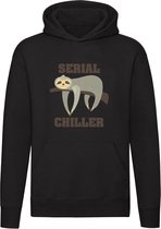 Serial Chiller Hoodie - lui - chillen - relax - rust - ontspannen - slapen - grappig - unisex - trui - sweater - capuchon