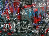 Fotobehangkoning - Behang - Vliesbehang - Fotobehang - Urban graffiti - Muurschildering - Straatkunst - 400 x 309 cm
