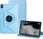 Tablethoes Geschikt voor Nokia T20 - Multi Stand Case - 360 draaibaar - Tablethoesje - Turquoise - ZT Accessoires