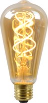 Lucide LED Bulb - Filament lamp - Ø 6,4 cm - LED Dimb. - E27 - 1x5W 2200K - Amber
