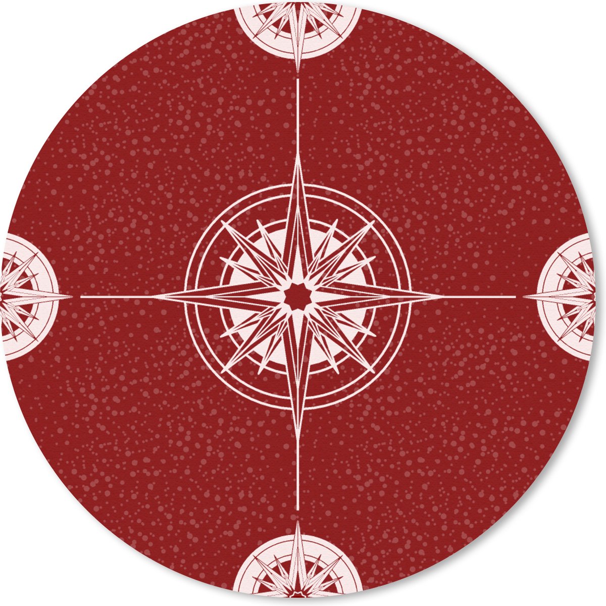 Muismat rond 40x40 cm - Mousepad Kompas - Reizen - Patronen - Ronde muismatten