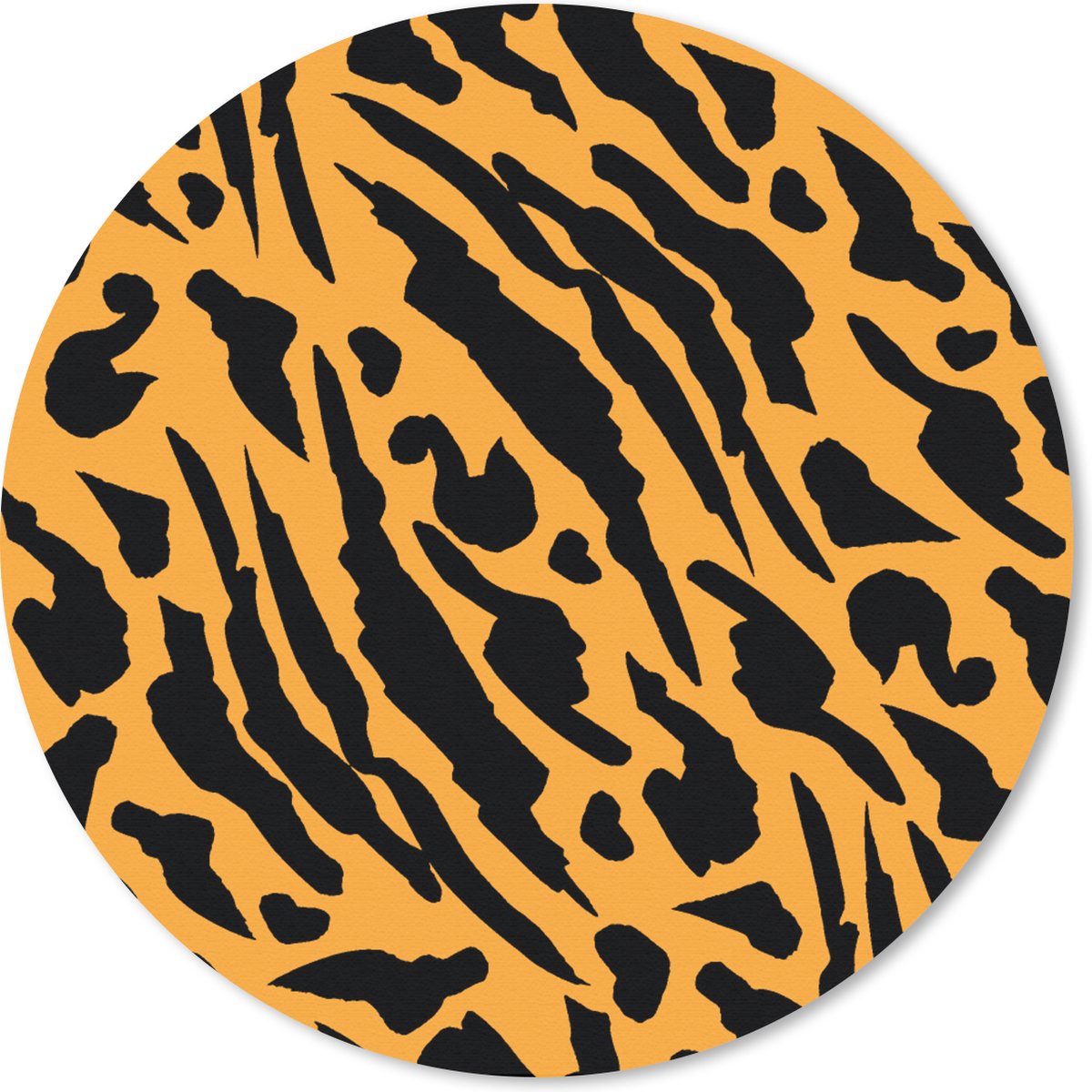 Muismat rond 20x20 cm - Mousepad Patronen - Huid - Tijgerprint - Ronde muismatten