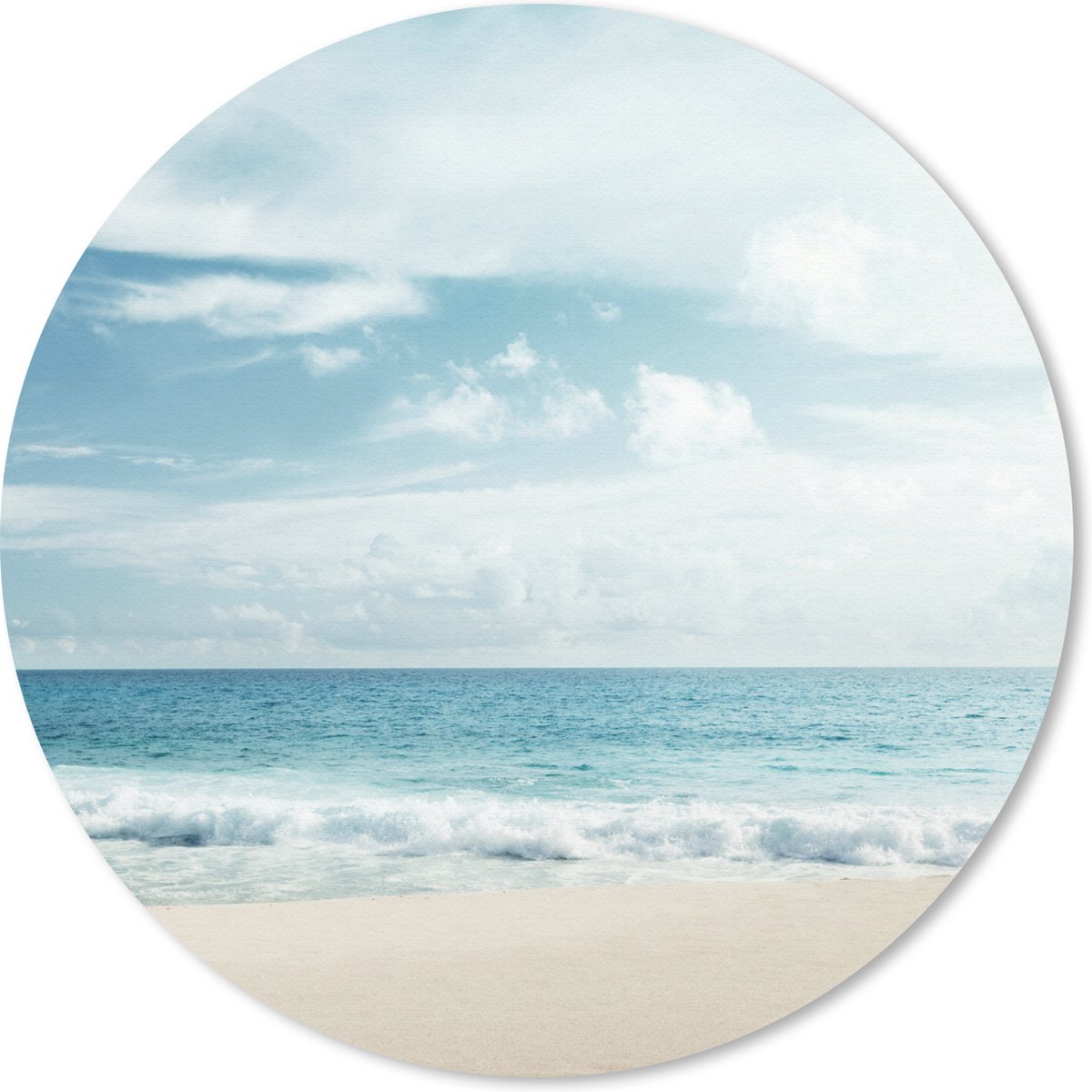Muismat rond 40x40 cm - Mousepad Strand - Zee - Zomer - Ronde muismatten