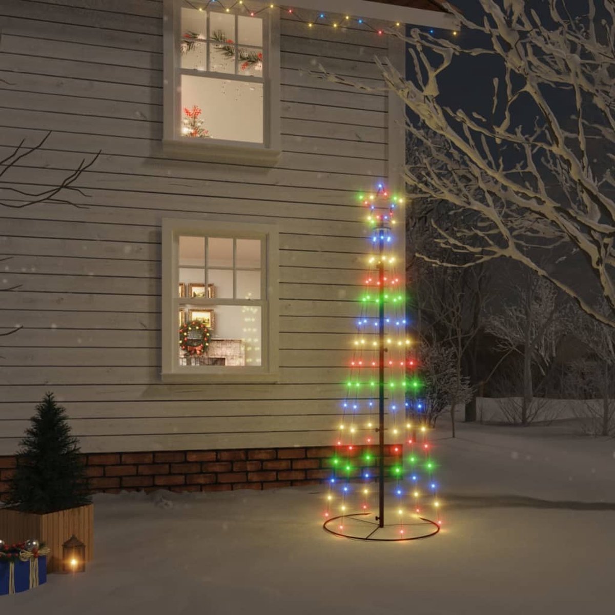 Prolenta Premium - Kegelkerstboom 108 LED's meerkleurig 70x180 cm