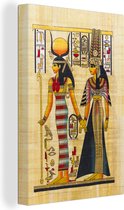 Illustration de la toile Isis et Néfertiti 120x180 cm - Tirage photo sur toile (Décoration murale salon / chambre) XXL / Groot format!