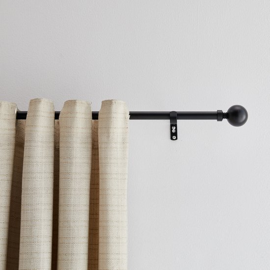 ACAZA Tringle à Rideau Longue - Tringle à Rideau Extensible - Tringle de 240- 360 cm - Zwart