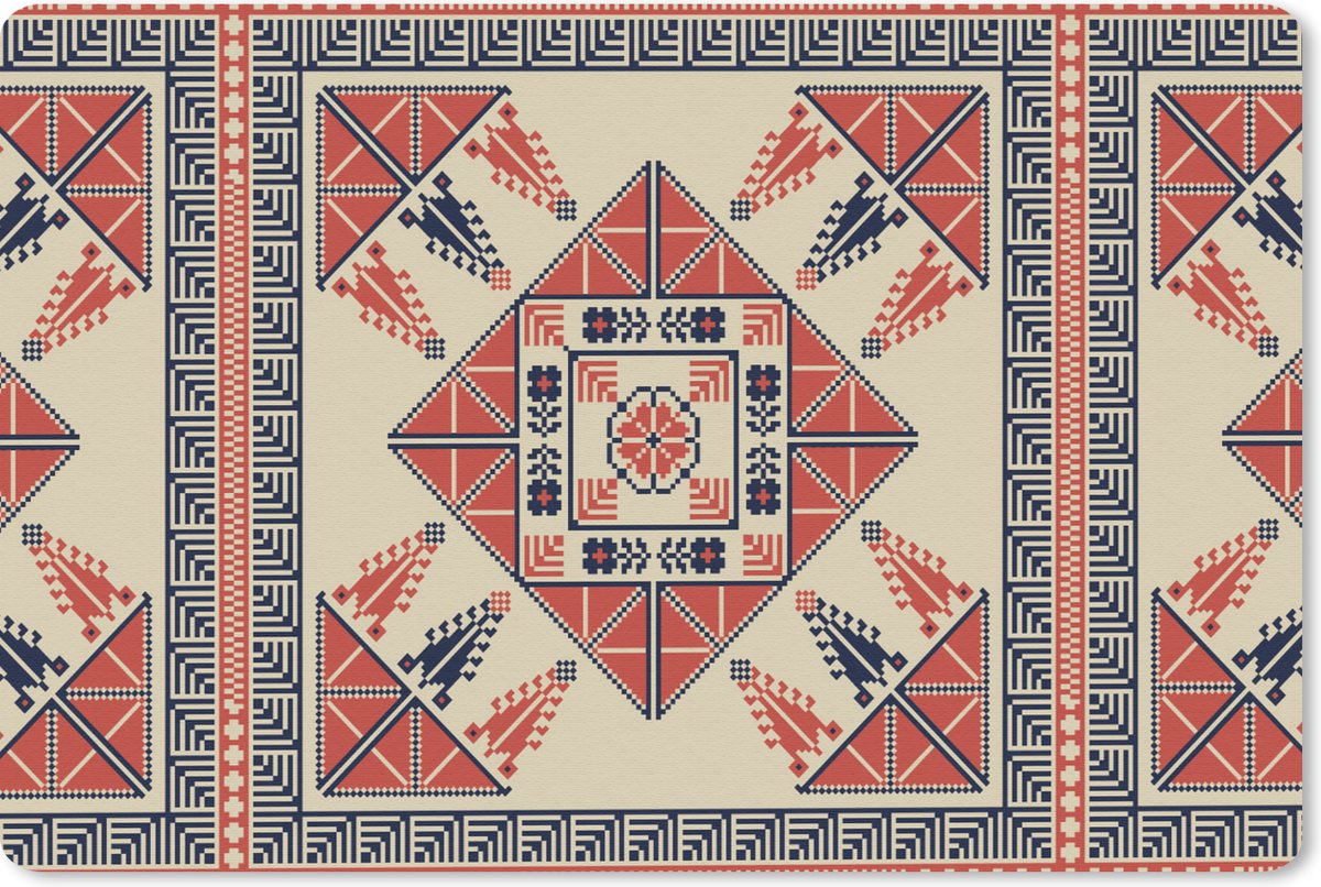 Muismat 27x18 cm - Mousepad Patronen - Tegel - Bloem - Borduren - Arabisch - Muismatten